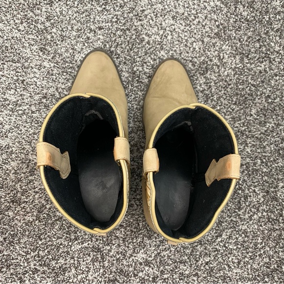 Dingo Valerie Paisley Tan Western Booties Floral Tooled Leather Women’s 9 - Picture 7 of 8